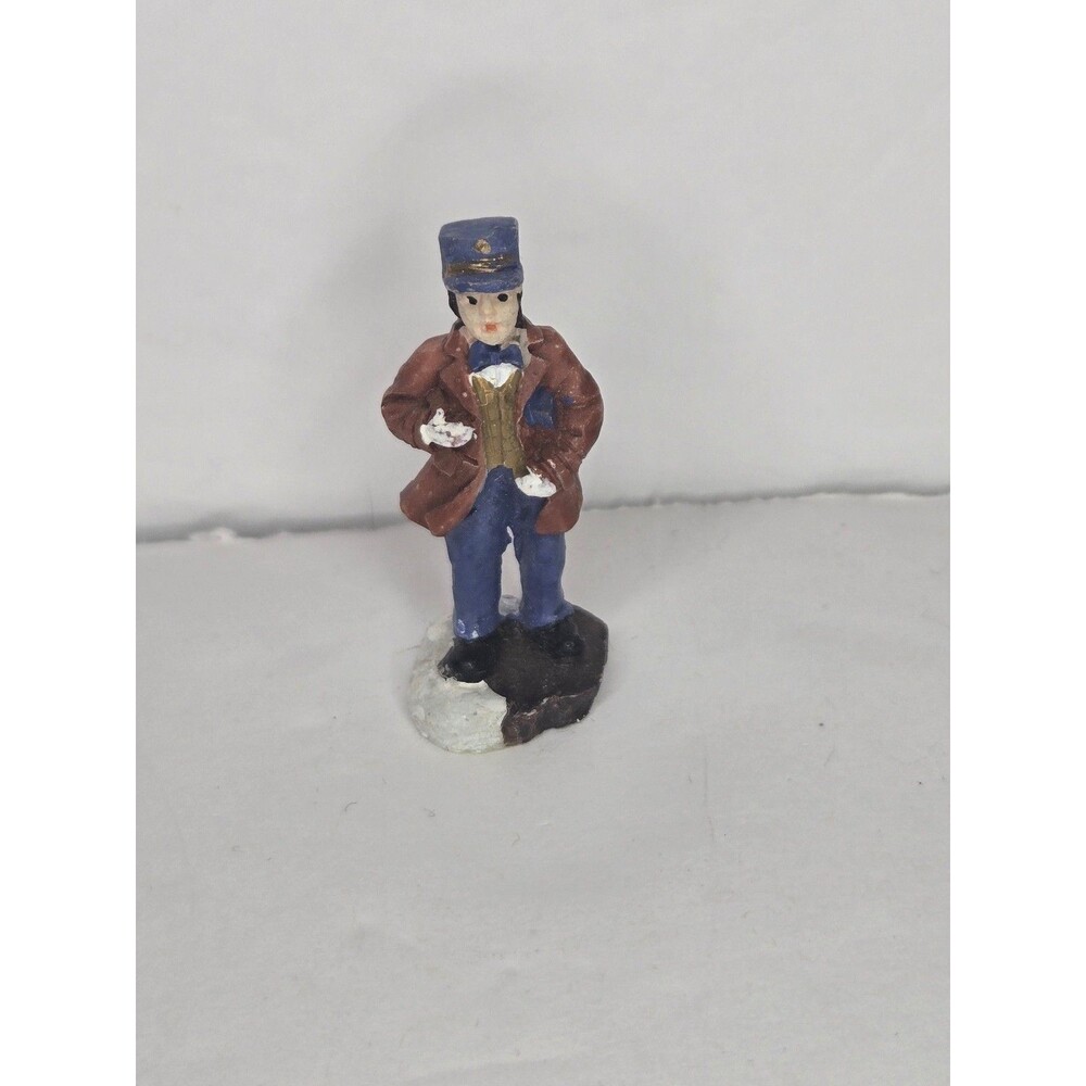 Miniature Figurine Train Conductor Christmas Village